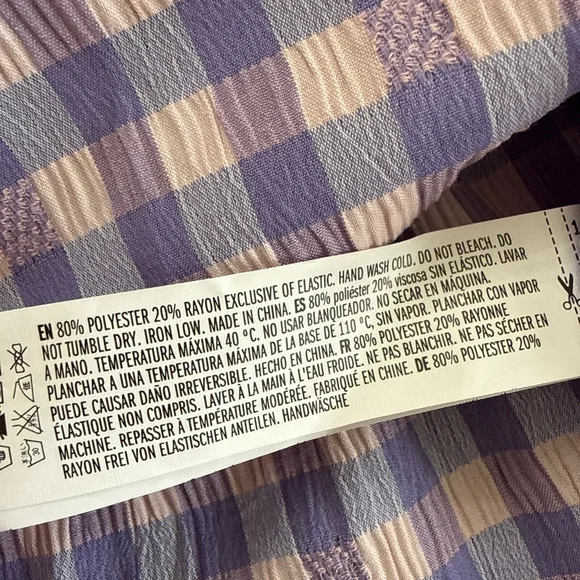 Tuckernuck Hyacinth House Lavender Pale Pink Gingham Sutton Mini Dress XS - Picture 8 of 12